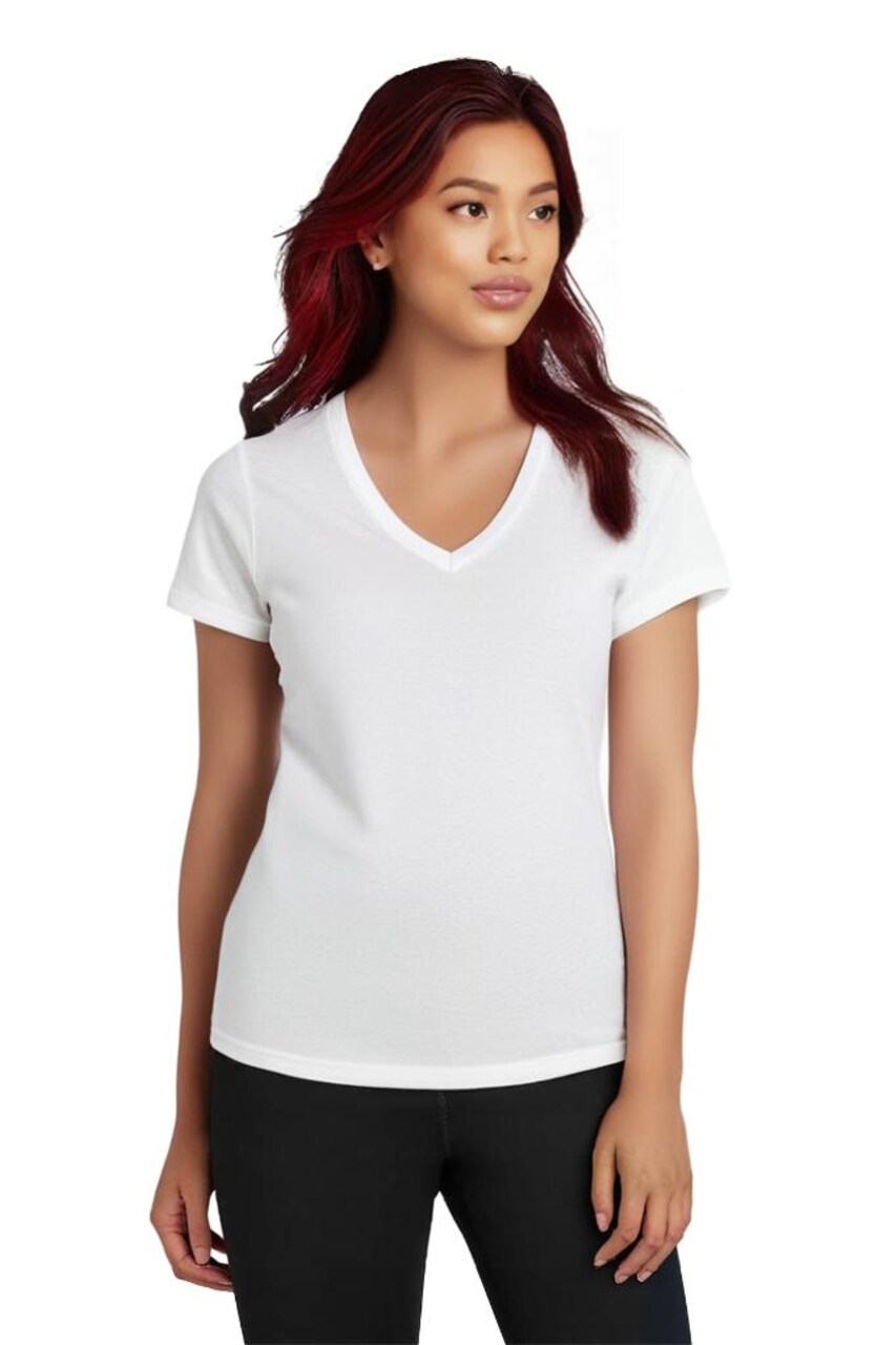 Gildan® Women’s Heavy Cotton V-Neck Blank Craft T-Shirt – Cricut & Paint Ready